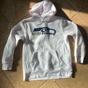 White Seahawks jersey hoodie size small